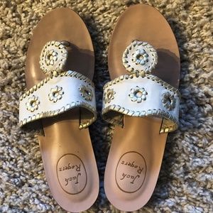 Like new Jack Rogers wedge sandal white size 7m